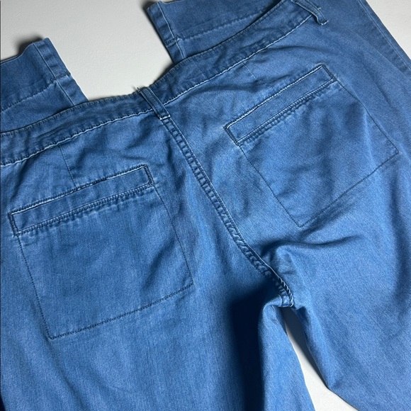 Old Navy Wide Leg Jeans Women's Size 14 The Flirt Chambray Wide Leg Trouser Jean - Picture 4 of 16